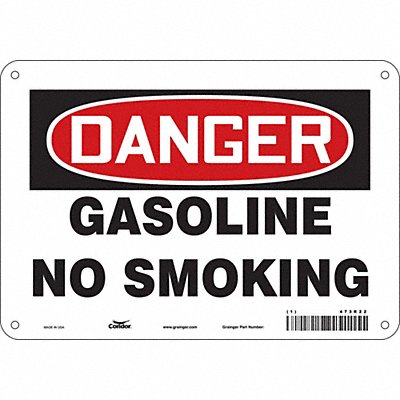 No Smoking Sign 7 in x 10 in Aluminum