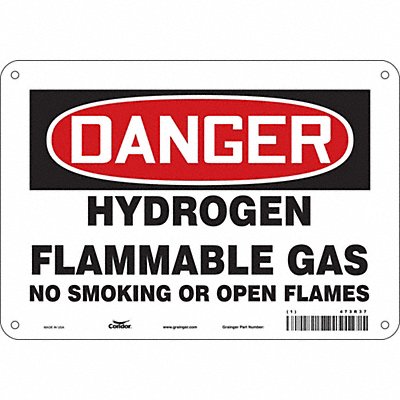 No Smoking Sign 7 in x 10 in Aluminum
