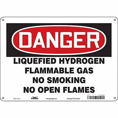 Safety Sign 10 in x 14 in Polyethylene