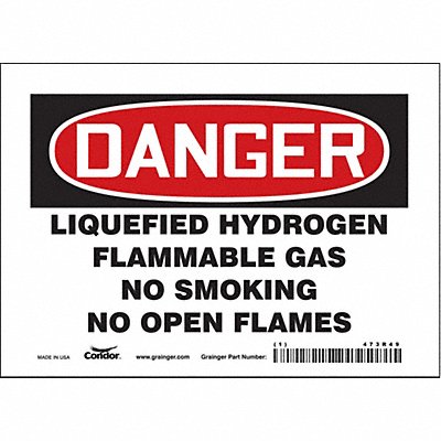 Safety Sign 5 in x 7 in Vinyl