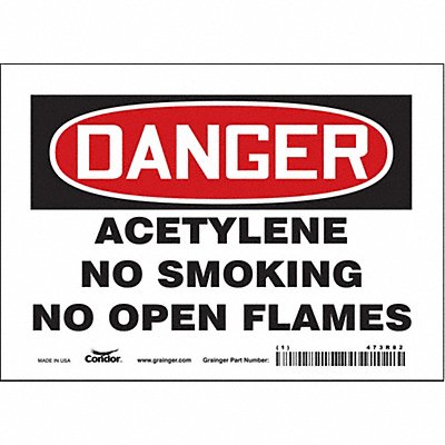 Safety Sign 5 inx7 in Vinyl