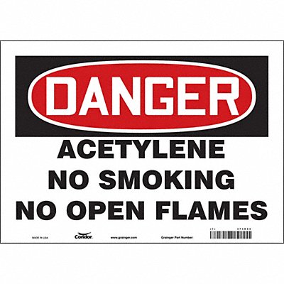 Safety Sign 10 inx14 in Vinyl