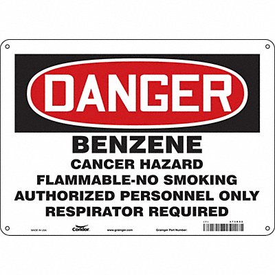 Safety Sign 10 in x 14 in Aluminum