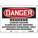 Safety Sign 10 in x 14 in Polyethylene