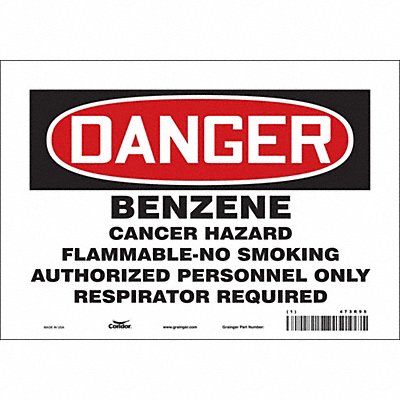 Safety Sign 7 inx10 in Vinyl