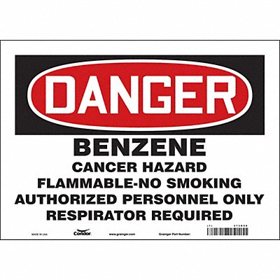 Safety Sign 10 in x 14 in Vinyl