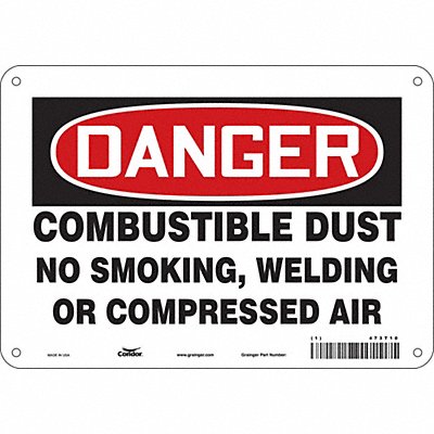Safety Sign 7 in x 10 in Aluminum
