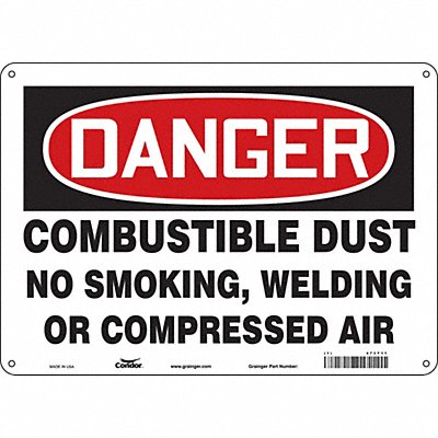 Safety Sign 10 in x 14 in Aluminum