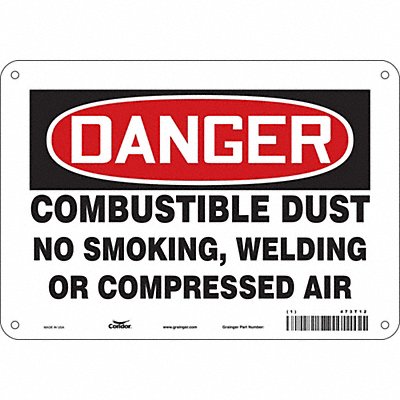 Safety Sign 7 in x 10 in Polyethylene