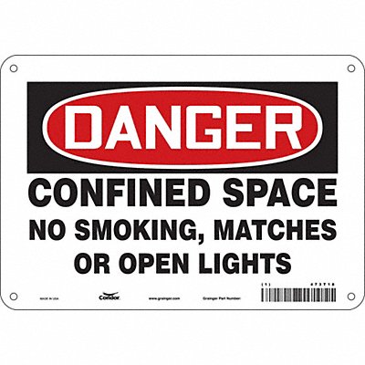 Safety Sign 7 in x 10 in Polyethylene