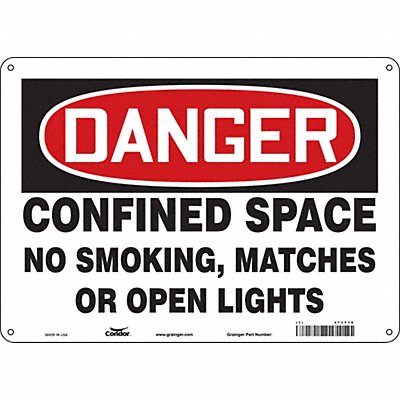 Safety Sign 10 in x 14 in Polyethylene