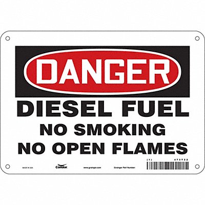 No Smoking Sign 7 in x 10 in Aluminum