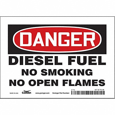 Safety Sign 5 inx7 in Vinyl