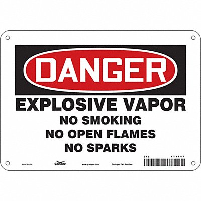 No Smoking Sign 7 in x 10 in Aluminum