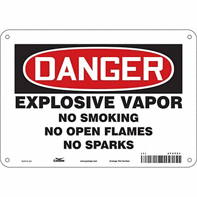Safety Sign 7 in x 10 in Polyethylene