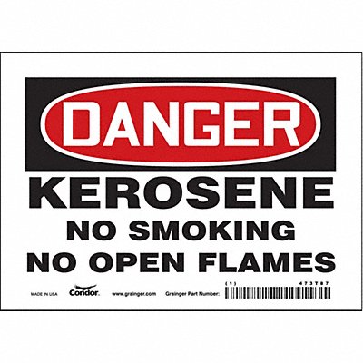 Safety Sign 5 inx7 in Vinyl