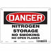 No Smoking Sign 7 in x 10 in Aluminum
