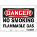 No Smoking Sign 7 in x 10 in Aluminum
