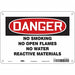 No Smoking Sign 7 in x 10 in Aluminum