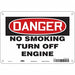 J8451 No Smoking Sign 7 in x 10 in Aluminum