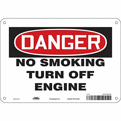 J8451 Safety Sign 7 in x 10 in Polyethylene
