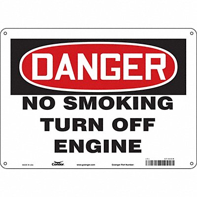 J8451 Safety Sign 10 in x 14 in Polyethylene