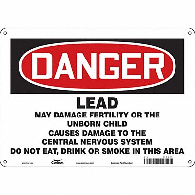Safety Sign 10 inx14 in Polyethylene
