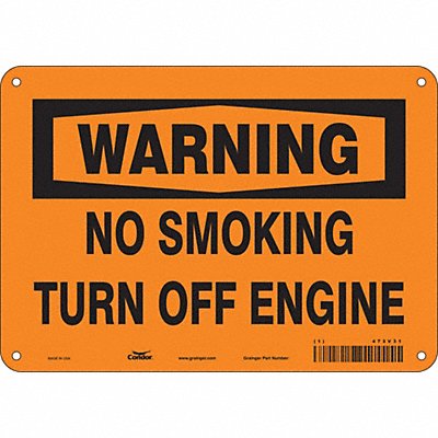 No Smoking Sign 7 in x 10 in Aluminum