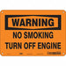 No Smoking Sign 7 in x 10 in Aluminum