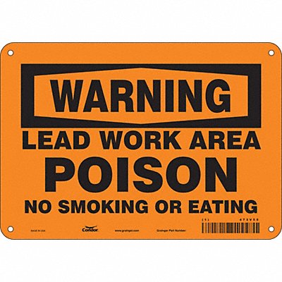 Safety Sign 7 in x 10 in Polyethylene