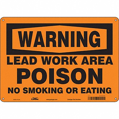 Safety Sign 10 in x 14 in Polyethylene