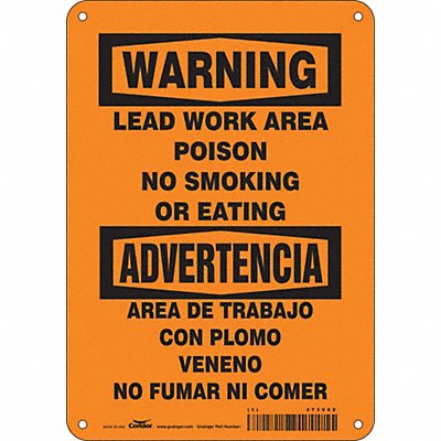 Safety Sign 10 in x 7 in Polyethylene