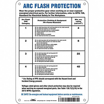 Safety Sign 10 inx7 in Aluminum
