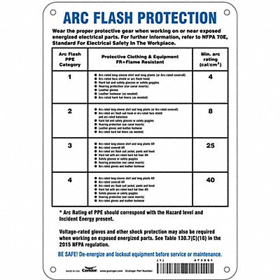 Safety Sign 10 inx7 in Polyethylene