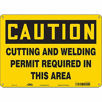 Safety Sign 10 in x 14 in Aluminum