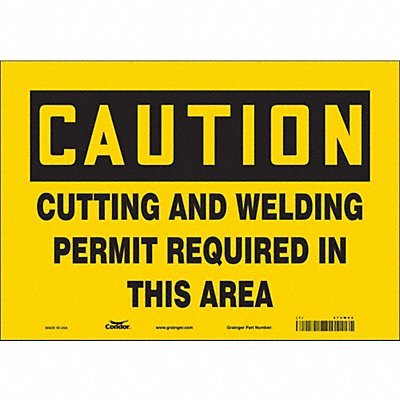 Safety Sign 7 in x 10 in Vinyl