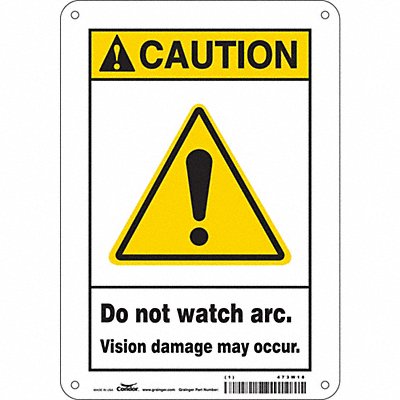 Safety Sign 10 in x 7 in Polyethylene