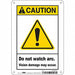 Safety Sign 10 in x 7 in Polyethylene