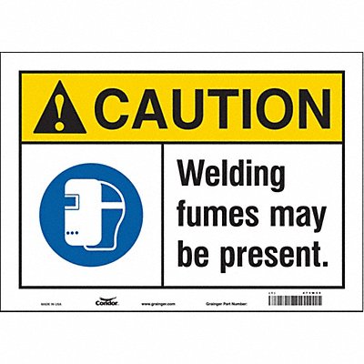 Safety Sign 10 inx14 in Vinyl
