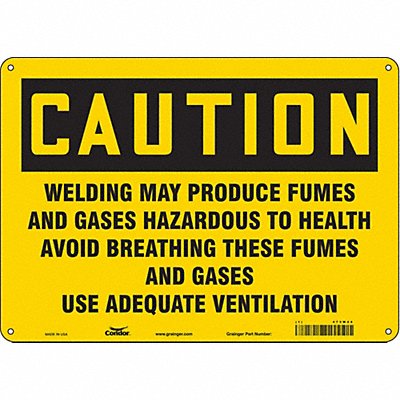 Safety Sign 10 inx14 in Aluminum