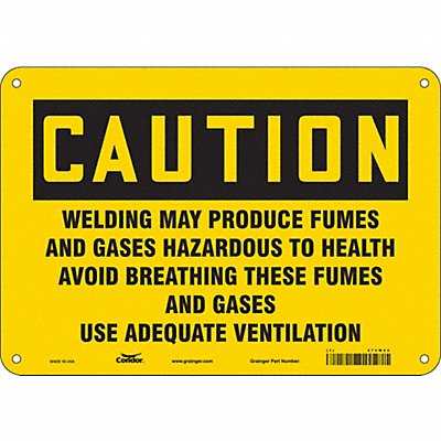 Safety Sign 7 inx10 in Polyethylene