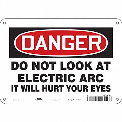 Safety Sign 7 in x 10 in Aluminum