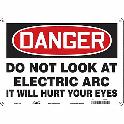 Safety Sign 10 in x 14 in Polyethylene