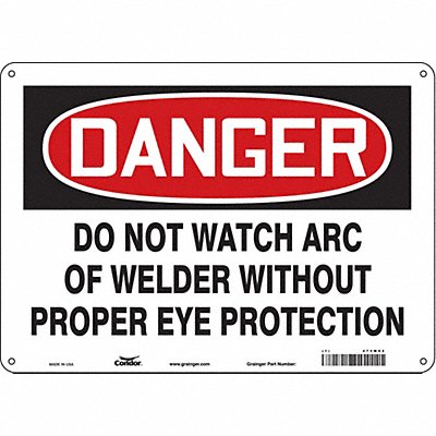 Safety Sign 10 inx14 in Aluminum