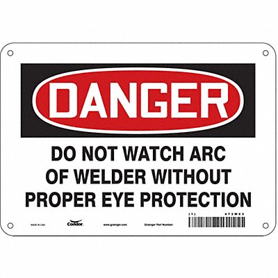 Safety Sign 7 inx10 in Polyethylene