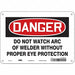 Safety Sign 7 inx10 in Polyethylene