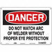 Safety Sign 10 inx14 in Polyethylene