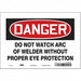 Safety Sign 7 inx10 in Vinyl