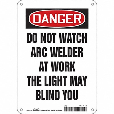 Safety Sign 10 inx7 in Aluminum