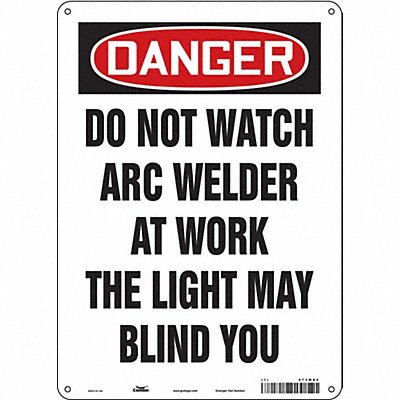 Safety Sign 14 inx10 in Aluminum